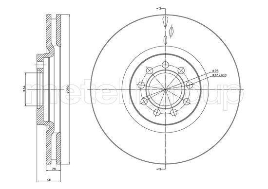 Диск тормозной Metelli 230914C METELLI
