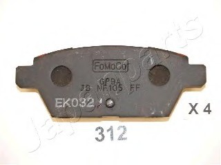 PP312AF JAPAN Колодки торм. диск. PP312AF JAPANPARTS