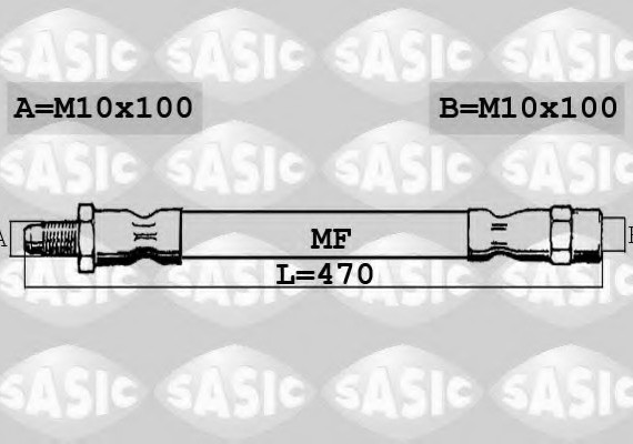 SBH0180 SASIC Тормозной шланг передний SBH0180 SASIC