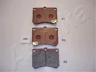 50-03-342 ASHIKA Колодка гальм. MAZDA 323 (пр-во ASHIKA)