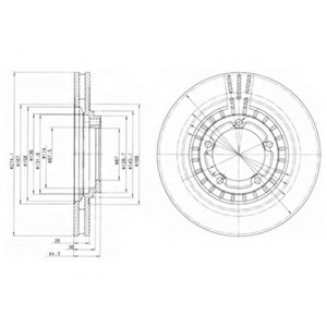 ДИСК ТОРМОЗНОЙ ПЕРЕДНИЙ BG4134 DELPHI