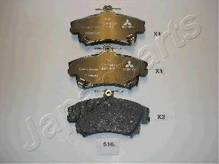 Фото колодки торм.диск. PA516AF JAPANPARTS PA516AF JAPAN PA516AF JAPAN Колодки торм.диск. PA516AF JAPANPARTS