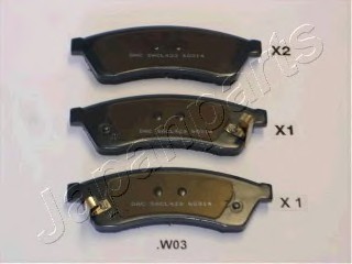 PPW03AF JAPAN Колодки торм.диск. PPW03AF JAPANPARTS