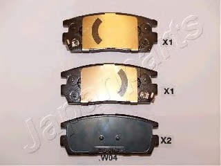 PPW04AF JAPAN Колодки торм.диск. PPW04AF JAPANPARTS