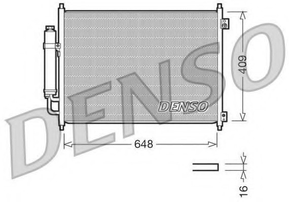 DCN46001 DENSO (Япония) Радиатор кондиционера DCN46001 DENSO