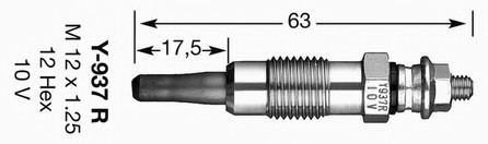 5148 NGK Свічка розжарювання Y-937RDP5 5148 NGK