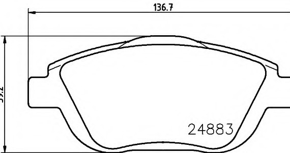 8DB355014551 HELLA Колодки гальмівні