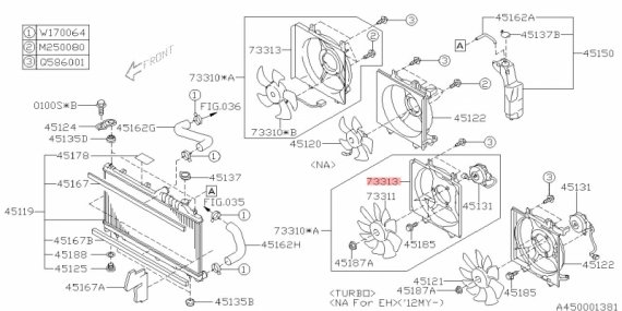 73313FJ001 SUBARU Кожух вентилятора 73313FJ001 SUBARU