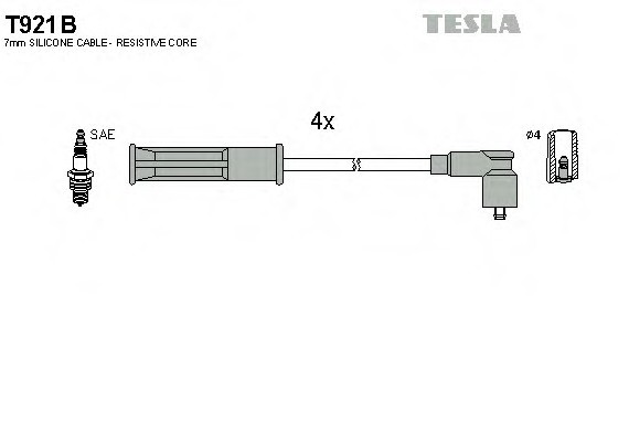 T921B TESLA (Чехия) ПРОВОДА Высоковольтные T921B TESLA