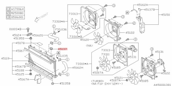 45137AE012 SUBARU Крышка радиатора 45137AE012 SUBARU