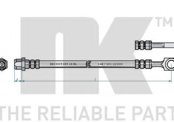 854024 NK Гальмівний шланг