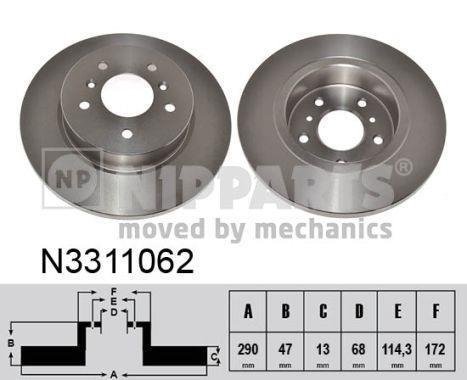 N3311062 NIPPARTS (Нидерланды) тормозной диск N3311062 NIPPARTS