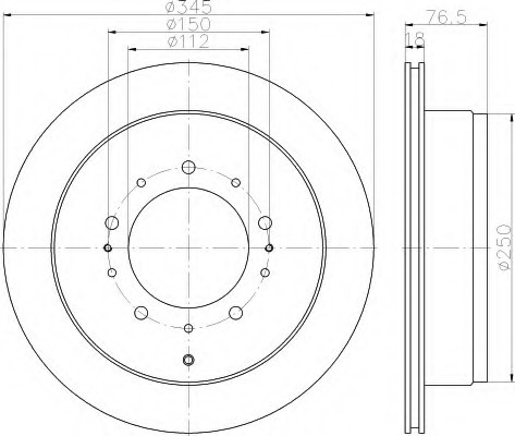 8DD355116331 HELLA Диск гальмівний