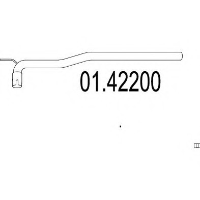 0142200 MTS(Италия) Труба выхлопного газа 0142200 MTS