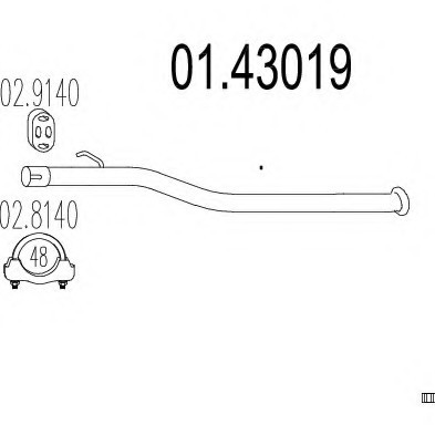 0143019 MTS(Италия) Ремонтна деталь вузла вихлопної системи MTS