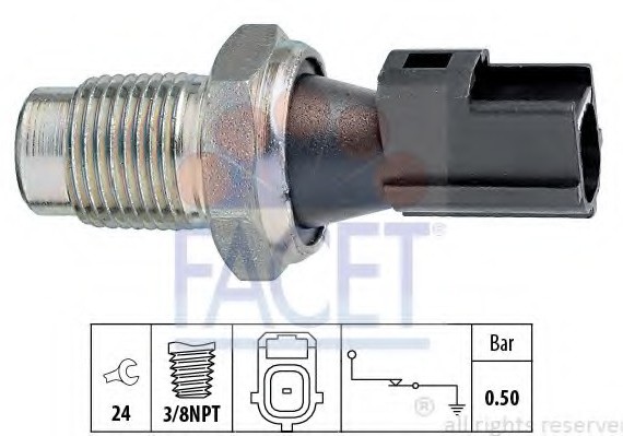 70148 FACET Датчик тиску масла 70148 FACET