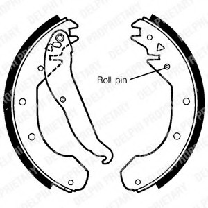 Комплект гальмівних колодок з 4 шт. барабанів