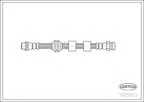 19026875 CORTECO (Германия) Шланг ТОРМОЗНОЙ 19026875 CORTECO