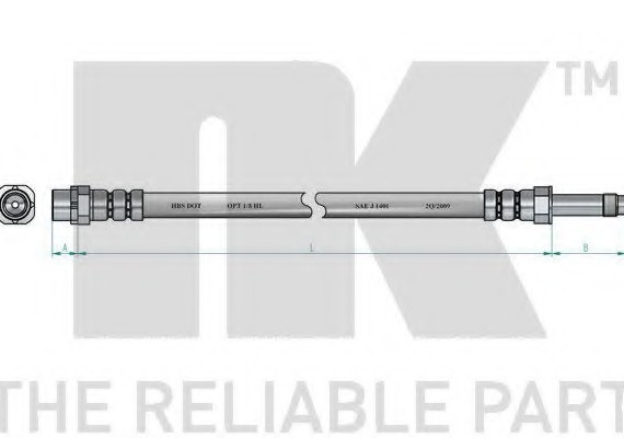 851523 NK Шланг тормозной 851523 851523 NK