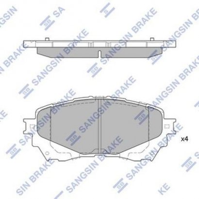 SP1728 Hi-Q (SANGSIN BRAKE) Колодки передні SP1728 SANGSIN