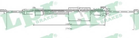 C0093B LPR ТРОС Ручного ТОРМОЗА C0093B LPR