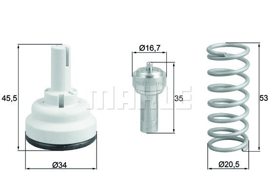 TX18287D MAHLE ТЕРМОСТАТ TX18287D MAHLE FILTER