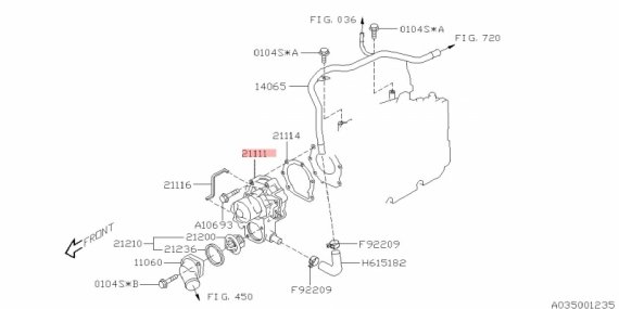 21111AA331 SUBARU Насос водяной 21111AA331 SUBARU