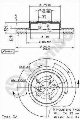 09567311 BREMBO (Германия) Диск гальмівний 09567311 BREMBO