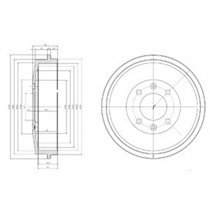 BF169 DELPHI ТОРМОЗНОЙ БАРАБАН BF169 DELPHI