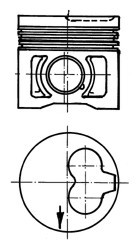 91386610 KOLBENSCHMIDT Поршень в комплекті на 1 циліндр, 1-й ремонт (+0,25) KOLBENSCHMIDT