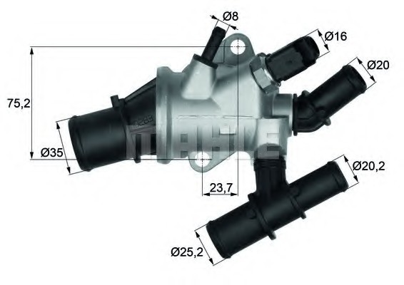 TI16288 MAHLE Термостат TI16288 MAHLE-KNECHT