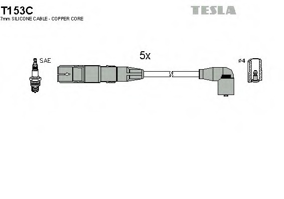 T153C TESLA (Чехия) ПРОВОДА Зажигания T153C TESLA