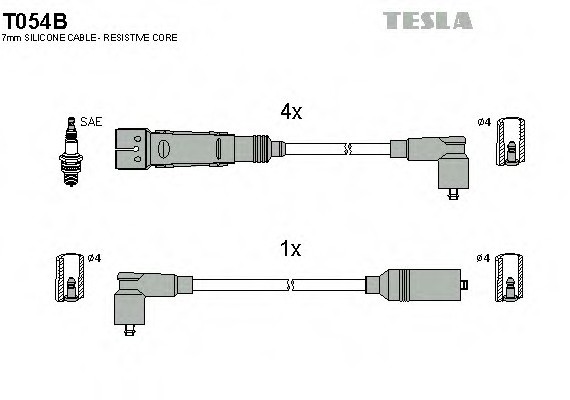 T054B TESLA (Чехия) ПРОВОДУ ЗАПАЛУВАННЯ T054B TESLA