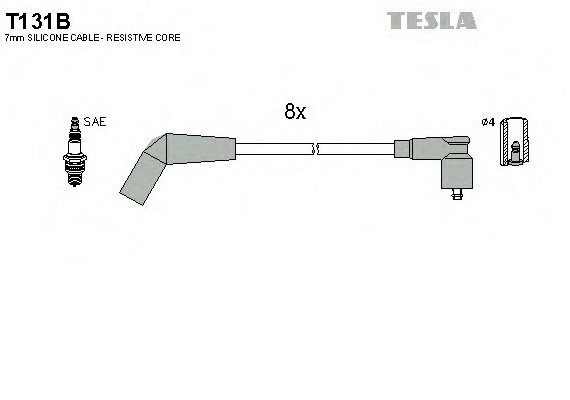 T131B TESLA (Чехия) ПРОВОДУ ЗАПАЛУВАННЯ T131B TESLA