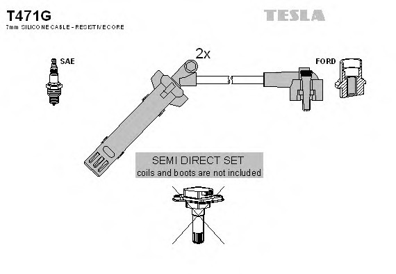 T471G TESLA (Чехия) ПРОВОДА Зажигания T471G TESLA