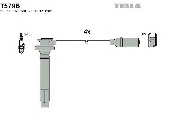 T579B TESLA (Чехия) ПРОВОДУ ЗАПАЛУВАННЯ T579B TESLA