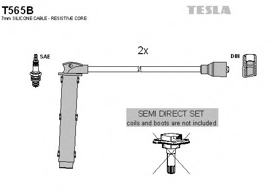 T565B TESLA (Чехия) ПРОВОДУ ЗАПАЛУВАННЯ T565B TESLA