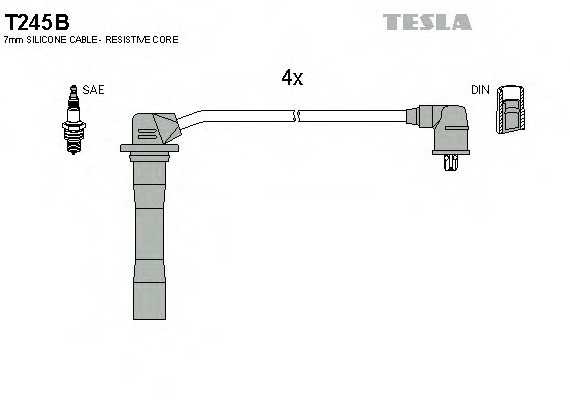 T245B TESLA (Чехия) ПРОВОДА Зажигания T245B TESLA