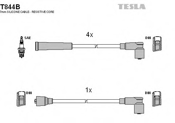 T844B TESLA (Чехия) ПРОВОДУ ЗАПАЛУВАННЯ T844B TESLA