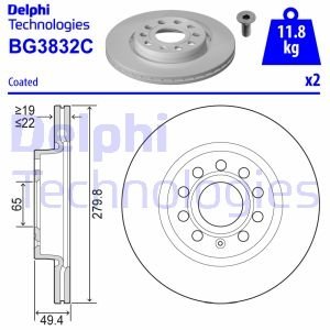 BG3832C DELPHI Тормозной диск BG3832C DELPHI