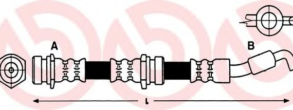 T49049 BREMBO (Германия) Шланг тормозной T49049 BREMBO