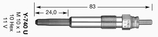 Свічка розжарення D-POWER 4818 NGK