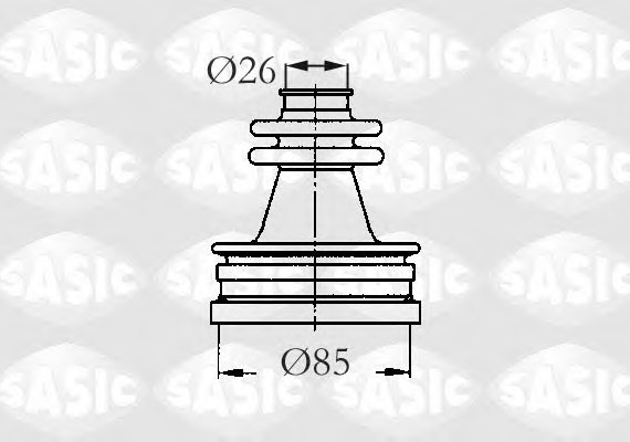 2873723 SASIC Пыльник рулевой рейки 2873723