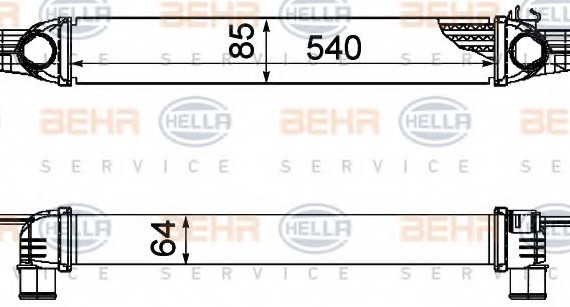 Фото радіатор наддуву 8ML376746531 HELLA 8ML376746531 HELLA Радіатор наддуву