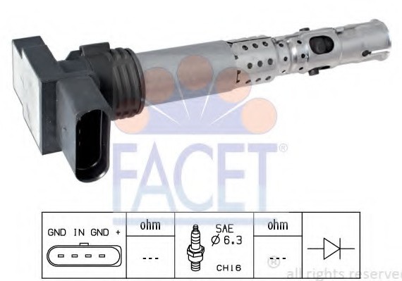 96331 FACET Котушка запалювання 96331 FACET