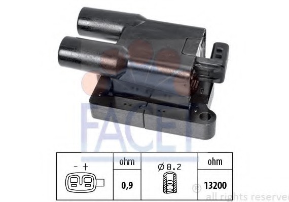 96396 FACET Катушка зажигания 96396 FACET