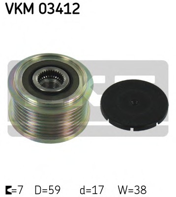 Фото шкив генератора VKM03412 SKF VKM03412 SKF VKM03412 SKF Шкив генератора VKM03412 SKF