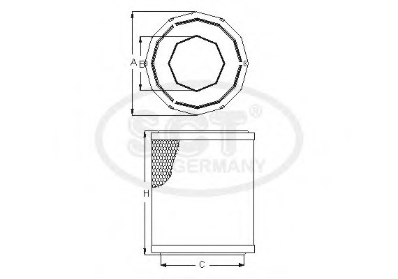 SB2274 SCT Воздушный фильтр SB2274 SCT