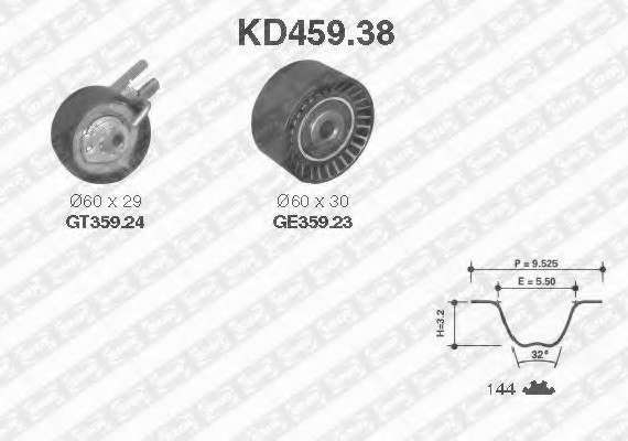 KD45938 SNR РЕМКОМПЛЕКТ ГРМ KD45938 SNR