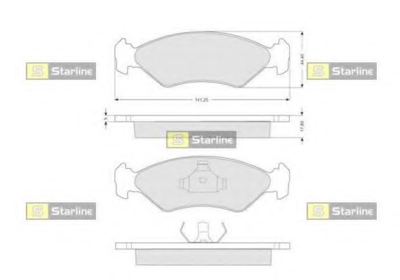 BDS040 Starline Гальмівні колодки дискові STARLINE